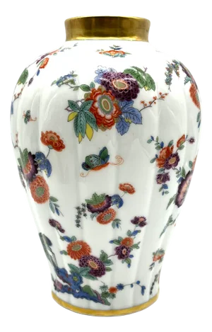 Porcelain Vase with Heron, Flower & Butterfly Motif from Thomas Bavaria, 1990s