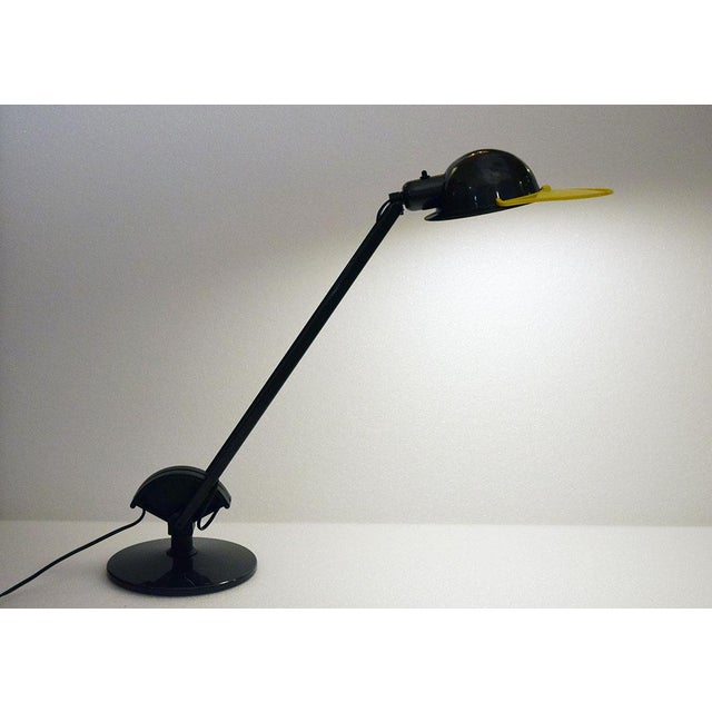 Black Vintage Table Lamp by King & Miranda for Arteluce, 1980s For Sale - Image 8 of 8