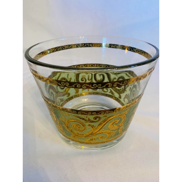 Vintage Culver Ltd. Toledo Green & Gold Ice Bucket For Sale In Los Angeles - Image 6 of 11