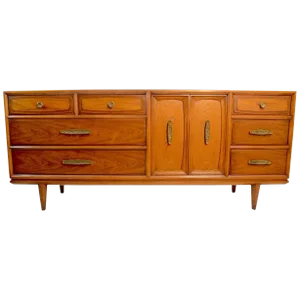Brutalist Dresser Credenza by Heritage Henredon