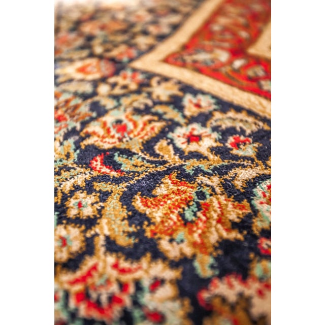 Vintage Ghoum Silk Rug For Sale - Image 10 of 13