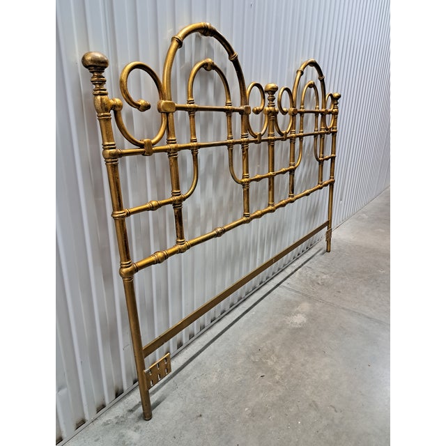 This is a Mid-Century Modern Kessler 270 Gold Guild Headboard. Very heavy iron headboard that can be used with a King,...