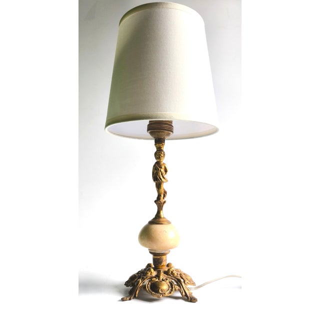 1940s Italian Neoclassical-Style Bronze Lamp (Circa 1920–1950) For Sale - Image 13 of 15
