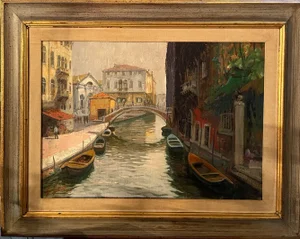 Gino Salviati, Rio De S. M. Formosa, Venice, Oil Painting on Canvas