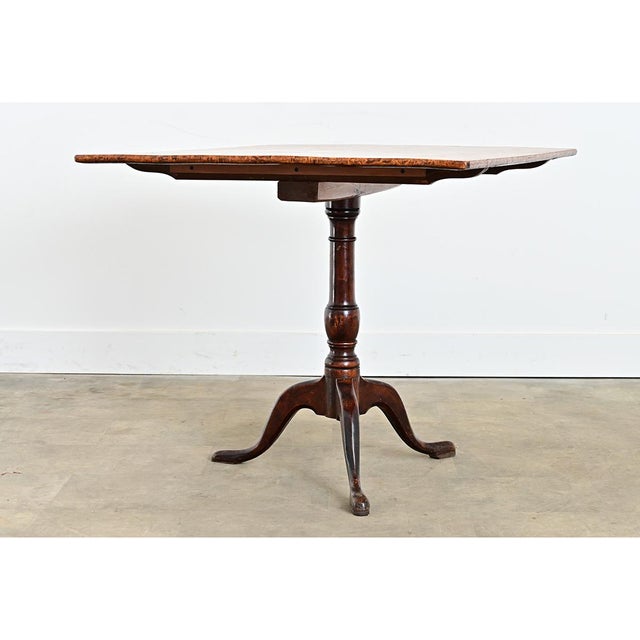 Wood Swedish 19th Century Square Tilt-top Table For Sale - Image 7 of 11