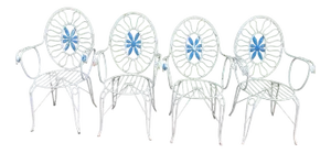 Provencal Armchairs in Wrought Iron, 1960s, Set of 4