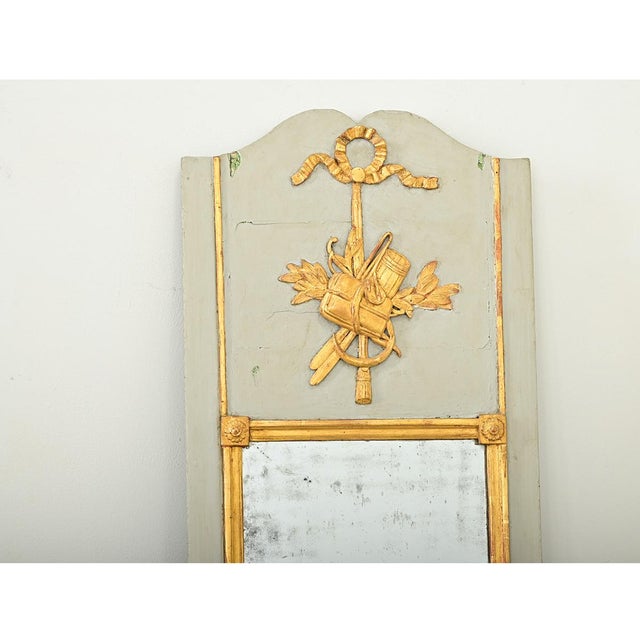 French 19th Century Gilt and Painted Trumeau For Sale - Image 4 of 9