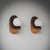 These sculptural ceramic wall lamps were produced by Doria Leuchten in Germany during the 1970s. Combining deeply textured...