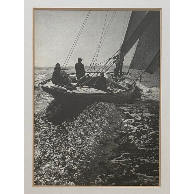 American Vintage Framed Nautical Sailor and Sailboat Photographs by Rosenfeld, a Pair For Sale - Image 3 of 8