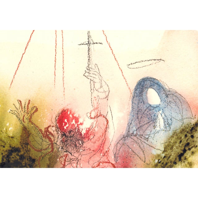 Color lithograph "Ecce Quasi Filius Hominis in Nubibus Us Caeli" (Behold One as The Son of Man in the Clouds of Heaven,...