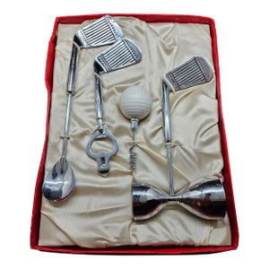 Royal London Five Piece Golf Design Barware Set for Drink Mixing - Original Box