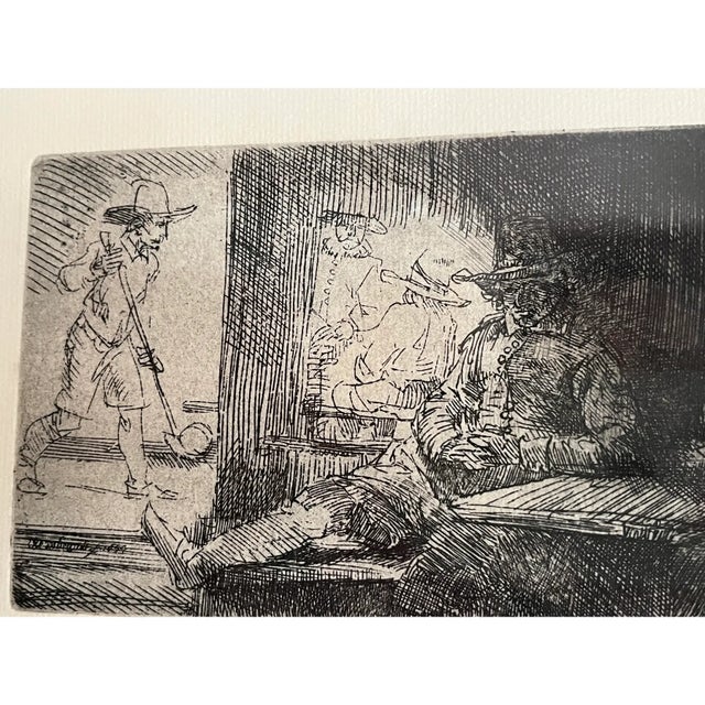 1990s Rembrandt Van Rijin, "The Golf Player", 1654 Etching For Sale In New York - Image 6 of 10