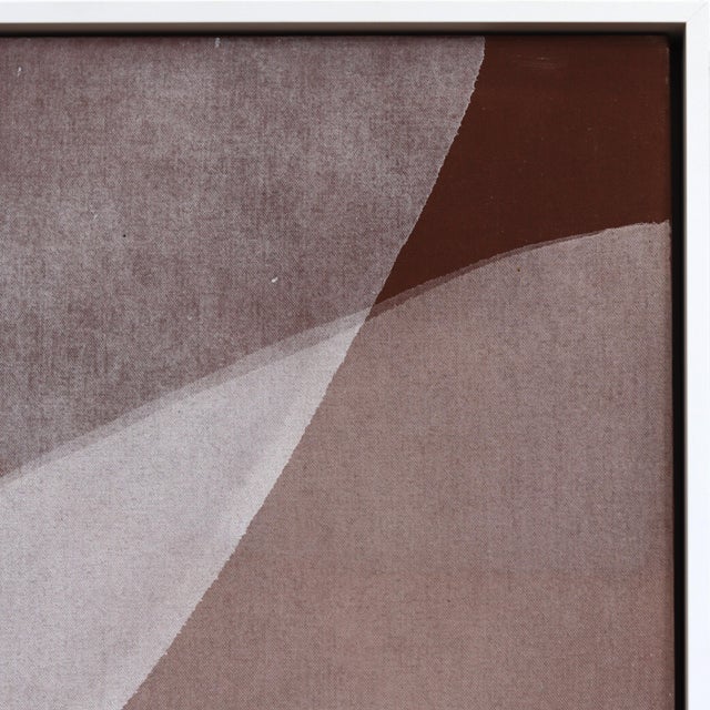 Textile Revival 20 - Original Framed Earth-Tone Abstract Acrylic Painting on Canvas For Sale - Image 7 of 10