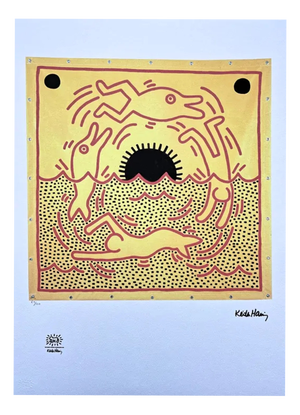 After Keith Haring, Dolphins, Print