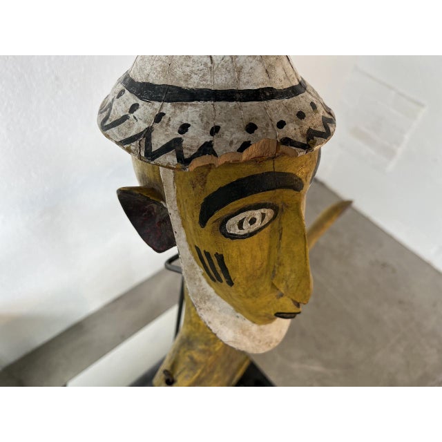 Bambara Puppet Figurine, 1950s, Paint and Wood For Sale - Image 17 of 18