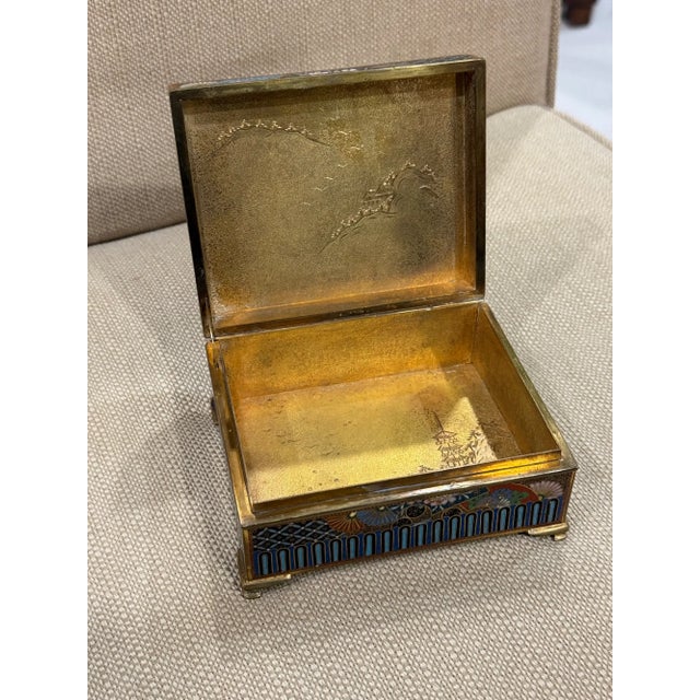 Japanese Cloisonne Enamel Dragon Trinket Box Attributed to Inaba Meiji Period For Sale In New York - Image 6 of 12