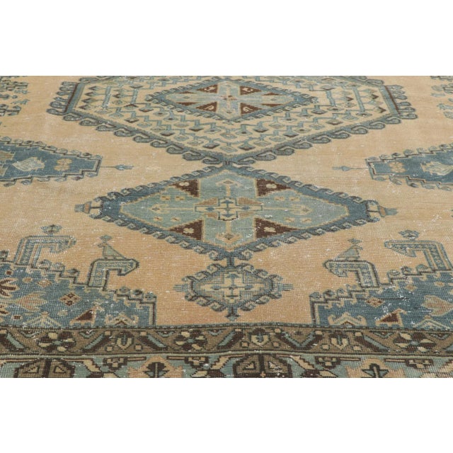 Rustic Vintage Persian Viss Rug - 7'02 X 10'07 For Sale - Image 4 of 10