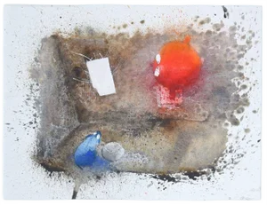 Unknown, The Cat and the Mouse, Gouache on Paper, Late 20th Century