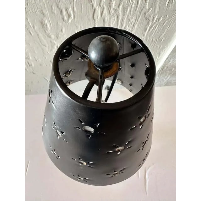 Modern Black Small Star Table Lamp With Broken Glass Reflection For Sale - Image 3 of 5