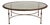 Oval Glass Top Decorator Coffee Cocktail Table For Sale