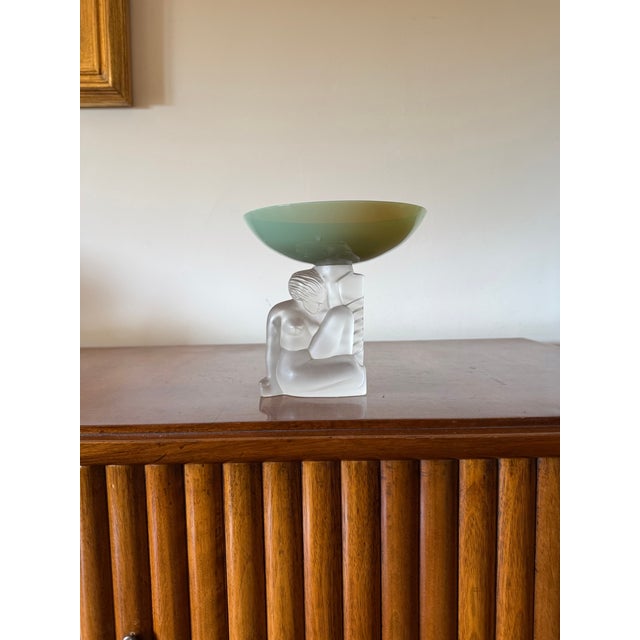 Art Deco crystal bowl Cristal Sèvres France ca. 1930s H 16 cm - 16 cm diam Marked. Conditions: excellent, consistent with...
