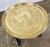 Vintage Engraved Blue Willow Pattern Brass Tray Table For Sale In Kansas City - Image 6 of 9