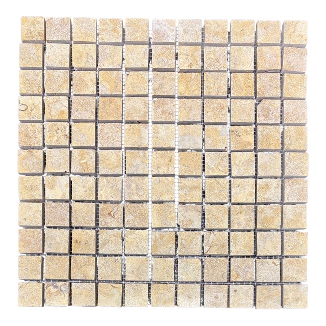 Coralina Travertine Polished 1" X 1" Mosaic For Sale