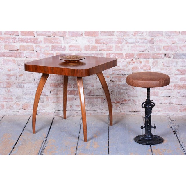 Mid-Century Swivel Stool in Cast Iron and Leather, Italy, 1970s For Sale - Image 9 of 10