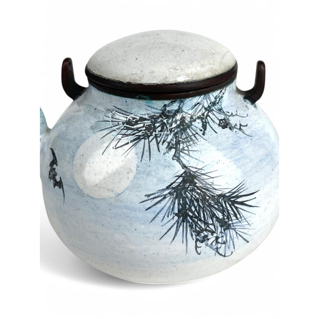 A Japanese Meiji. Enamel on Copper Teapot. For Sale In Los Angeles - Image 6 of 8