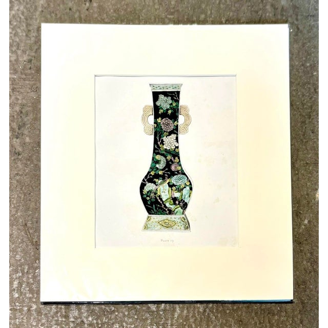 Vintage Boho Chinese Ceramic Print For Sale - Image 4 of 7