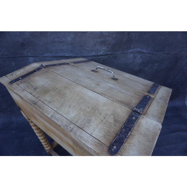 Wood 1920s Original Monterey Straw Ivory Desk For Sale - Image 7 of 12