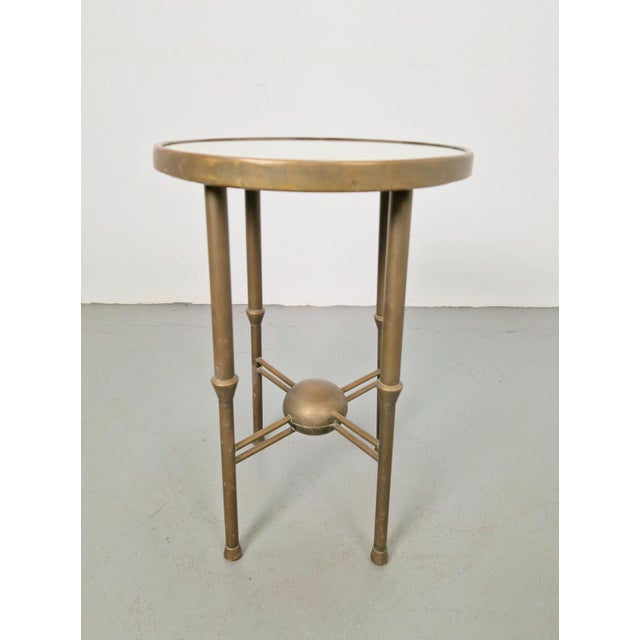Art Deco side table Round copper, 1933 signed by P. Cool This beautiful vintage Art Deco side table from 1933 features...
