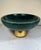 Contemporary Green Marble Bowl on Brass-Cladded Base -Ralph Lauren-. This bowl is made of solid Italian verde antico...