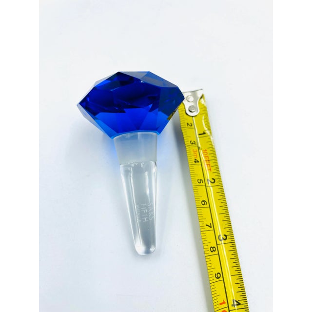 Late 20th Century Saks Fifth Avenue Crystal "Gem" Bottle Stoppers Original Gift Box- Set of 2 For Sale - Image 12 of 12