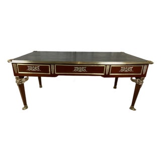 19th Century French Empire Napoleon III Bureau Plat Desk For Sale