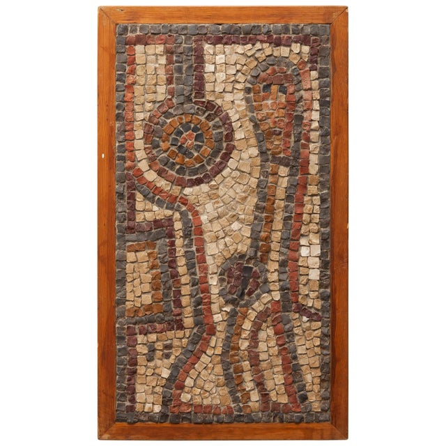 Brown Belgian Marble Mosaic Artwork, 1960s For Sale - Image 8 of 8