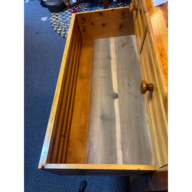 1940s Handmade Stripped Dresser For Sale - Image 10 of 12