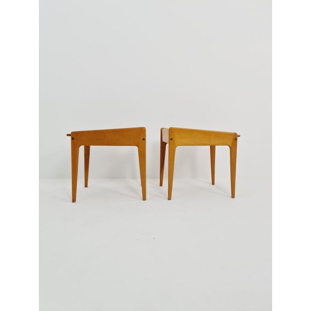 Mid century danish teak & oak side tables/ Bedside tables/ Nightstands by Kurt Østervig, Denmark, 1960s Usable as an...