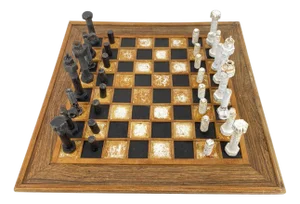 Chess Set in Industrial Studs with Chess Board, Germany, 1980s, Set of 33