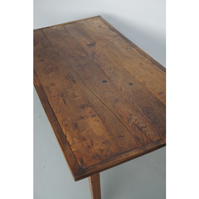 20th Century French Rustic Elm Farmhouse Dining Table, 1920s For Sale - Image 16 of 18