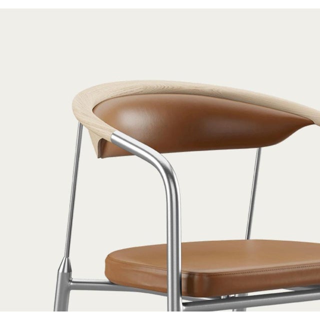 Not Yet Made - Made To Order Chairman Chair in Oak with Upholstery in Cognac by Henrik Tengler for One Collection For Sale - Image 5 of 16