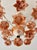 Brown Vintage Italian Murano Style Amber Brown Floral Chandelier - Porcelain Body With Crystal Teardrops For Sale - Image 8 of 18