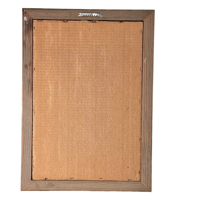 Wood Vintage Barton & Guestier Wine Bar Mirror – “Winter Pruning” Framed French Ad For Sale - Image 7 of 7