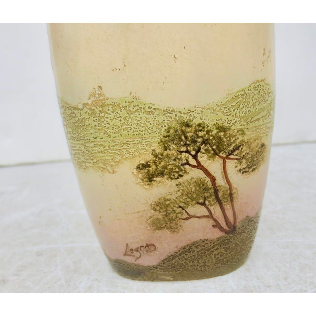Early 20th Century Antique Legras Cameo Art Glass Vase For Sale - Image 5 of 8
