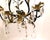 Black and Gold Gilt Metal Floral Wall Sconce, Teardrop Crystals, Candleholders For Sale In New York - Image 6 of 14