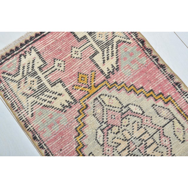 Turkish Vintage Anatolian Small Carpet For Sale - Image 3 of 5