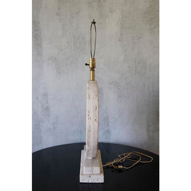 Stone Travertine Table Lamp in the Style of Fratelli Mannelli, Italy, 1980s For Sale - Image 7 of 10