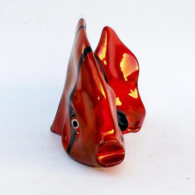 Ceramic Fish Figurine from S. Mola CA Sardegna, 1950s, in Good conditions. Designed 1950 to 1959