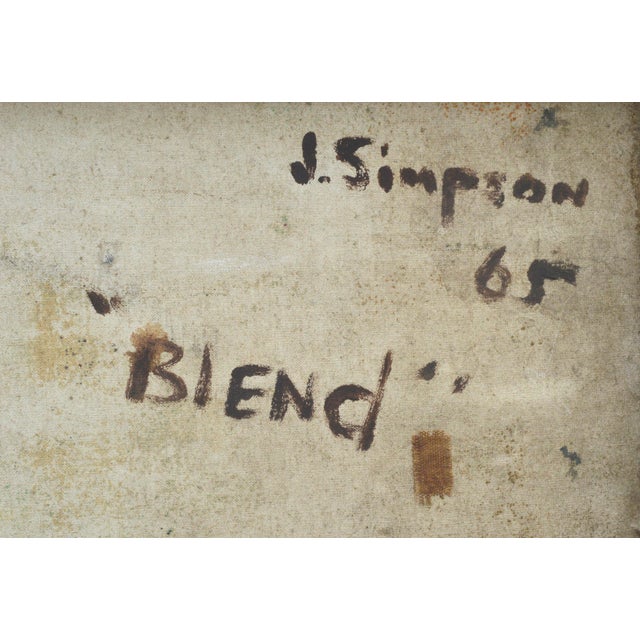 Abstract Expressionism "Blend" - Mid Century Modern Abstract Color Movement by Jeffrey Simpson For Sale - Image 3 of 3