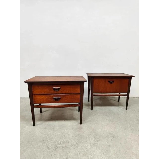 Vintage Dutch Nightstands by Louis van Teeffelen for Webe, 1960s, Set of 2 For Sale - Image 3 of 6